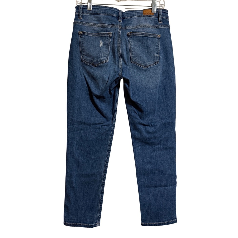 Judy Blue Mid Rise Distressed Skinny Jeans Medium‎ Wash Womens 7/28 - Picture 6 of 7